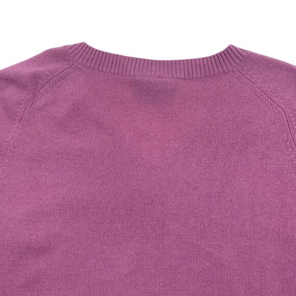 PEAK PERFORMANCE women pink golf v-neck 100% Lambswool Pullover Sweater Size L - Picture 12 of 16